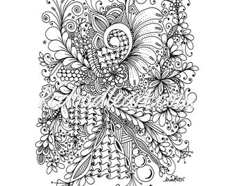 instant digital download - coloring book for adults - zendoodles