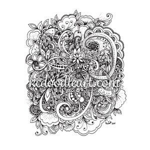 Flower Designs - coloring page