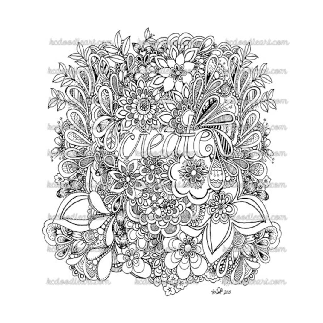 Coloriage Aquarelle Adulte à Imprimer Téléchargement instantané Coloriage adulte créer - Etsy Canada