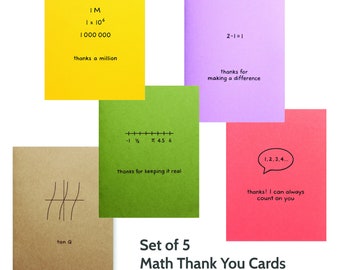 Math Thank You Card Etsy