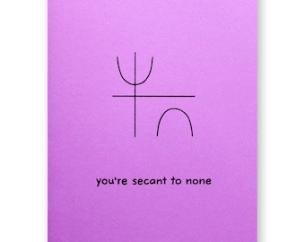 Math Graduation Card | Maths Thank You Pun | Secant to None | Sec Nerd Geek Teacher Tutor Trigonometry Graph Algebra Geometry Mother Father