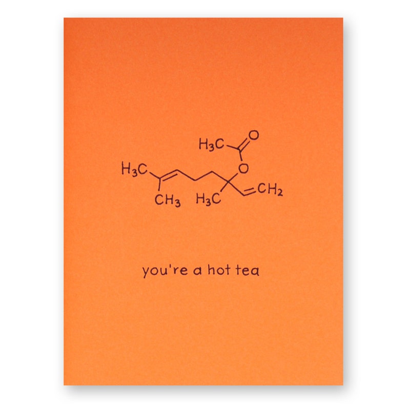 Hot Tea Valentine Pun Love Chemistry Card Tea Lover Earl Etsy