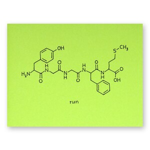 Run Card - Chemistry Nerd Geek Card - sprinter, marathoner, runner, cross country, endurance sport, athlete, kinesiology, fitness
