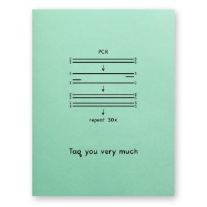 Biology Thank You Card | PCR Taq Polymerase Pun | Science Biochemistry DNA Genetics Scientist Nerd Geek Molecular Biology Chemistry Teacher