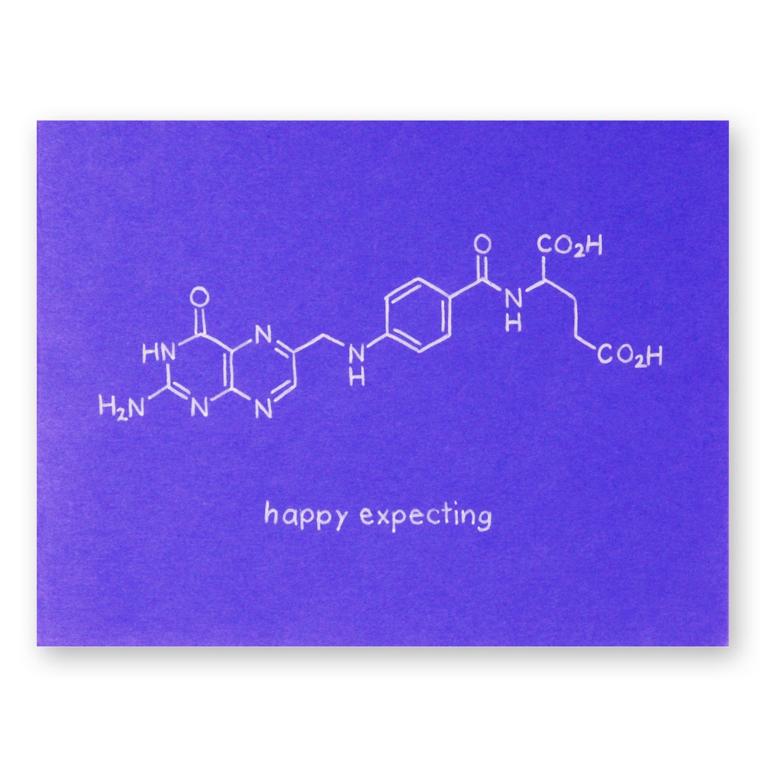 Chemistry Baby Shower Card Science Obstetrics Pregnancy Nerd Geek