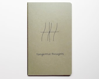 Math Notebook Tangential Thoughts Journal | Tan Graph Trigonometry | funny hilarious nerdy geek gift teacher mathematics algebra engineer