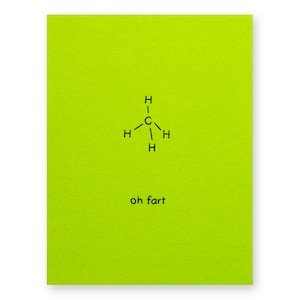 Fart Birthday Card | Science Chemistry Methane Gas Molecule Funny Nerd Geek Father’s Day Sorry Sympathy | Getting Old Father Grandfather