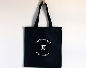 Math Teacher Tote Bag | Pi Day Irrational Number Math Mathematics Teacher Maths Mathematician Nerd Geek | Grocery Beach Reusable Cotton Bag