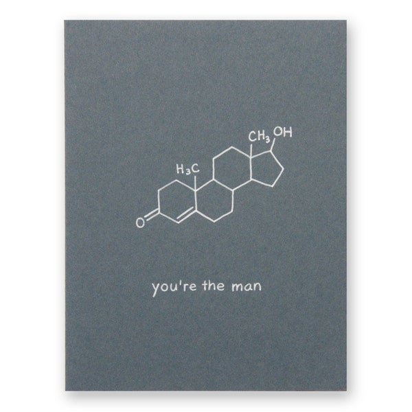 Man Nerd Chemistry Card - You're The Man - Father's day, Birthday, Guy Science Geek card