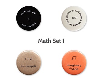 I Heart Math 1 Inch Pinback Button Gifts Under 5 Dollars - Etsy