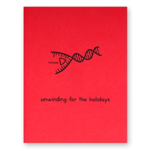 pour les Fêtes de biologie | Déroulage hélicase de l'ADN génétique | Noël Science Biochimie Scientifique Biologie Moléculaire Chimie Nerd Geek Gène