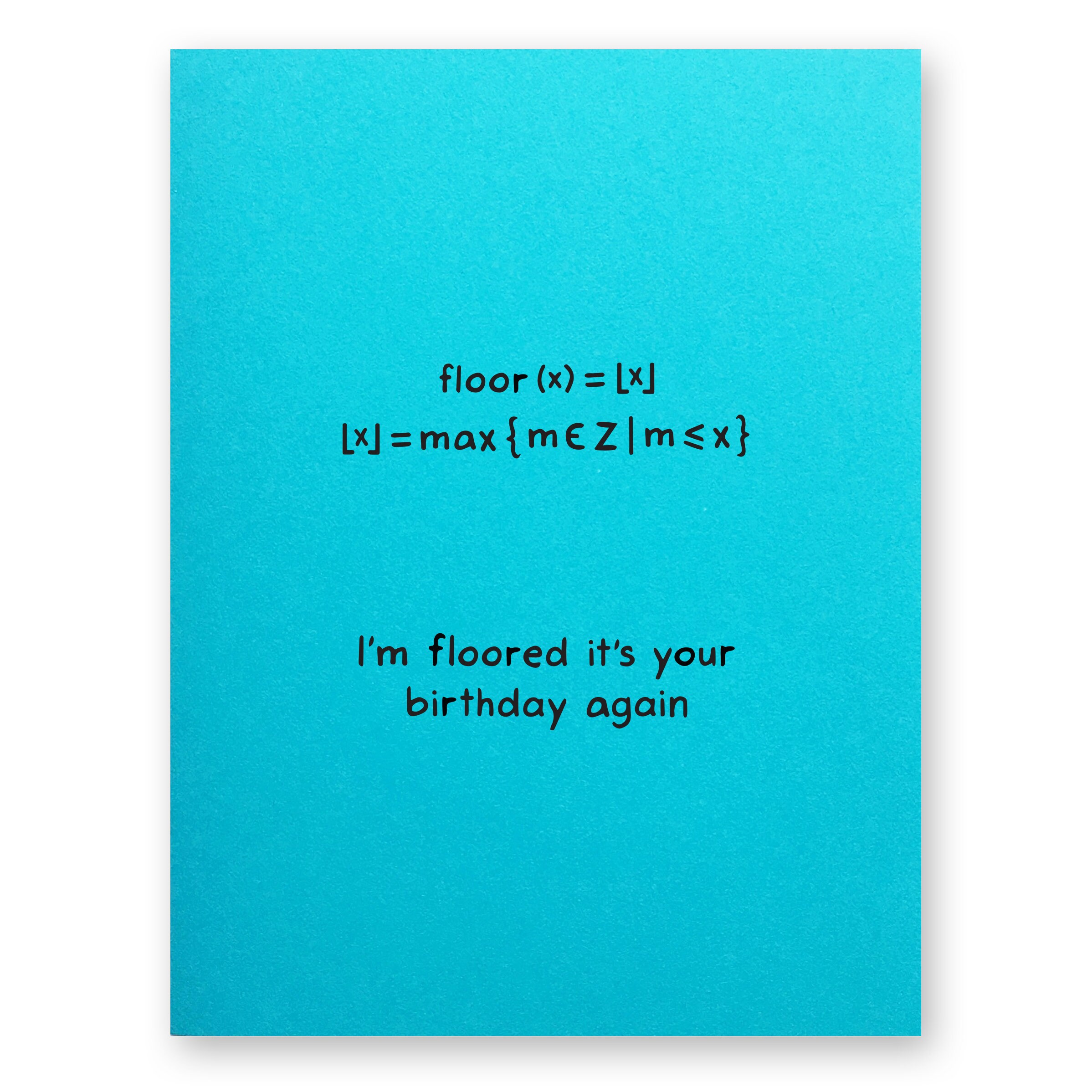 Math Birthday Card Floor Function Floored It's Your - Etsy Ireland