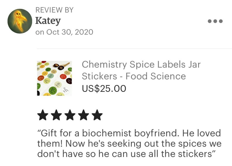 Chemistry Spice Labels Jar Stickers Food Science Herbs Spices 36 Waterproof Stickers Nerd Geek Chef Cook Kitchen House Decor Teacher image 9
