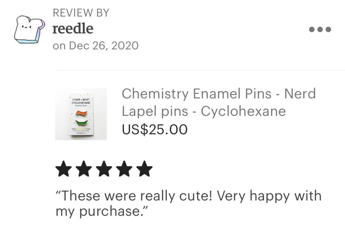 Chemistry Enamel Pins - Nerd Lapel Pins - Cyclohexane Chair