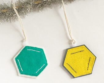 Chemistry Benzene Tags | Molecule Science Christmas Tree Ornament Holiday Ornament | Gift Tag Biochemistry Biology Laboratory Scientist Nerd