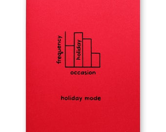 Statistics Christmas Card - Holiday Mode - Math holiday card - Mean Median Mode - Data Science Number Nerd Geek Actuary Actuarial Teacher