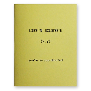Maths Geography Coordinated Card | Math Coordinates Friendship Love Admiration Gratitude Graduation Thank You Thanks Teacher Mathematics