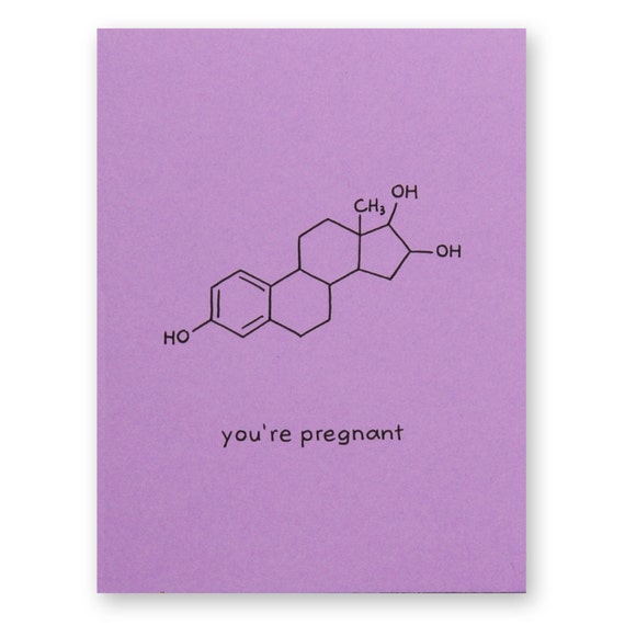Nerd Pregnancy Card Science Baby Shower Chemistry