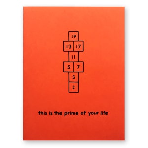 Prime Birthday Card | Prime of your Life Math Card | Number Maths Graduation Grad Math Major Nerd Science Engineer Mathematician Mathematics