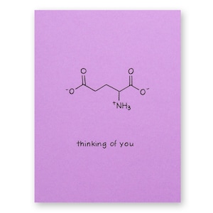 Science Thinking of You Carte | Chimie Longue distance Pandémie Nerd Geek Sympathie Désolé Deuil Deuil Condoléances Condoléances