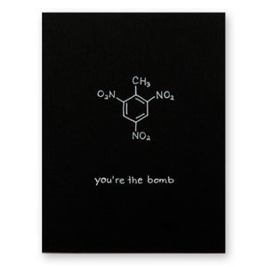 TNT Valentine Molecule Card | You're the Bomb Chemistry Birthday Valentine Teacher Thank You Science Graduation | STEM Geek Nerd Chemist