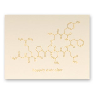 Carte de mariage chimie | Carte de mariage science | Professeur scientifique Docteur Biochimie Biologie Nerd Geek STEM Chemist | Heureusement pour toujours