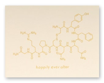 Chemistry Wedding Card | Science Wedding Card | Teacher Scientist Doctor Biochemistry Biology Nerd Geek STEM Chemist | Happily Ever After