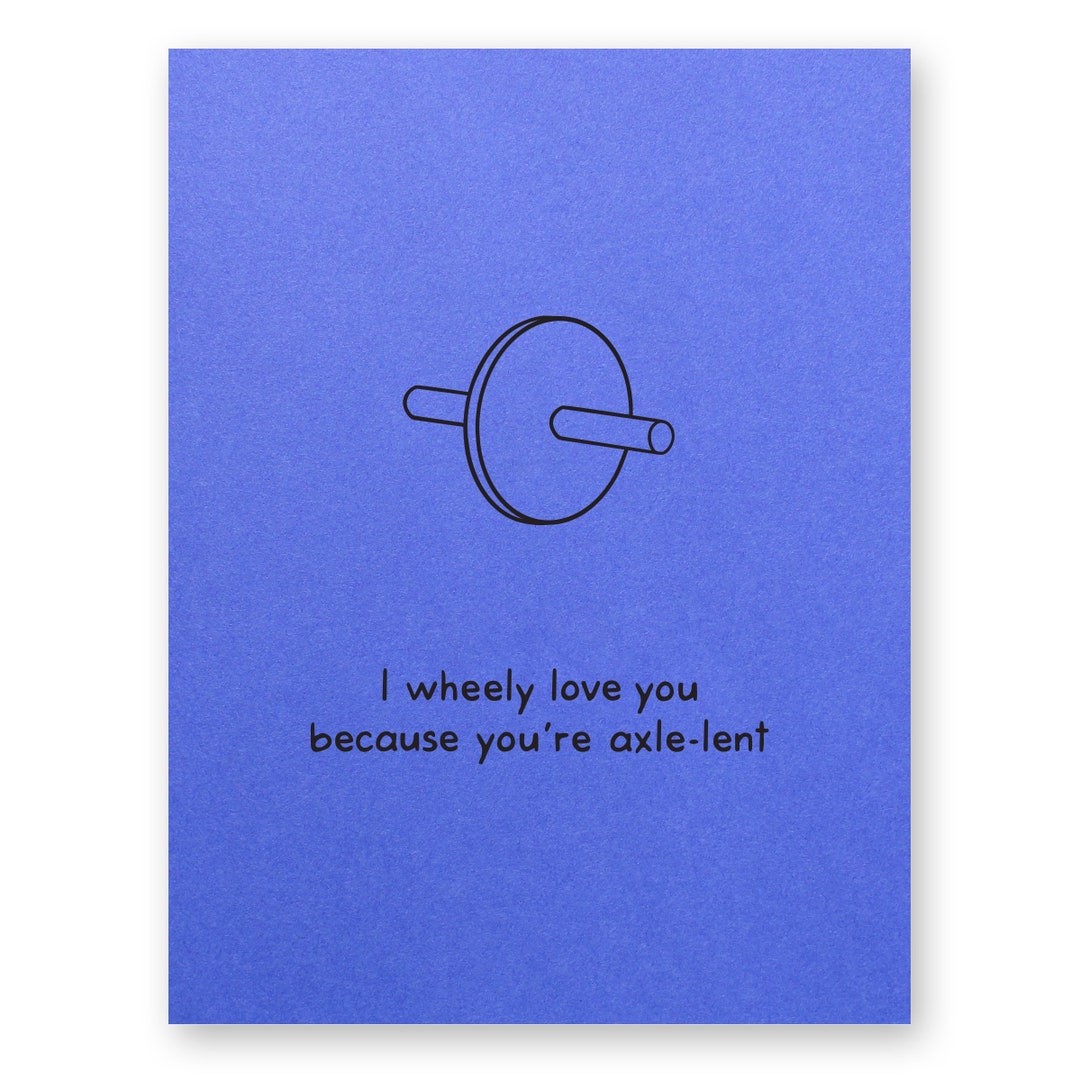 Engineer Valentine Card | Wheel Axle Simple Machine Pun | Mechanical ...