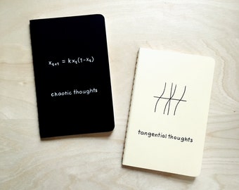 Math Nerd Chaos Theory Tangent Notebook Set | Trigonometry Pocket Book | funny hilarious nerdy geek gift |mathematics algebra chaotic maths