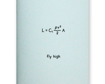 Pilot Aviation Graduation Card | Physics Science Math Flight Lift Equation Airplane Aeroplane Plane Nerd Aerospace Engineer Aeronautical