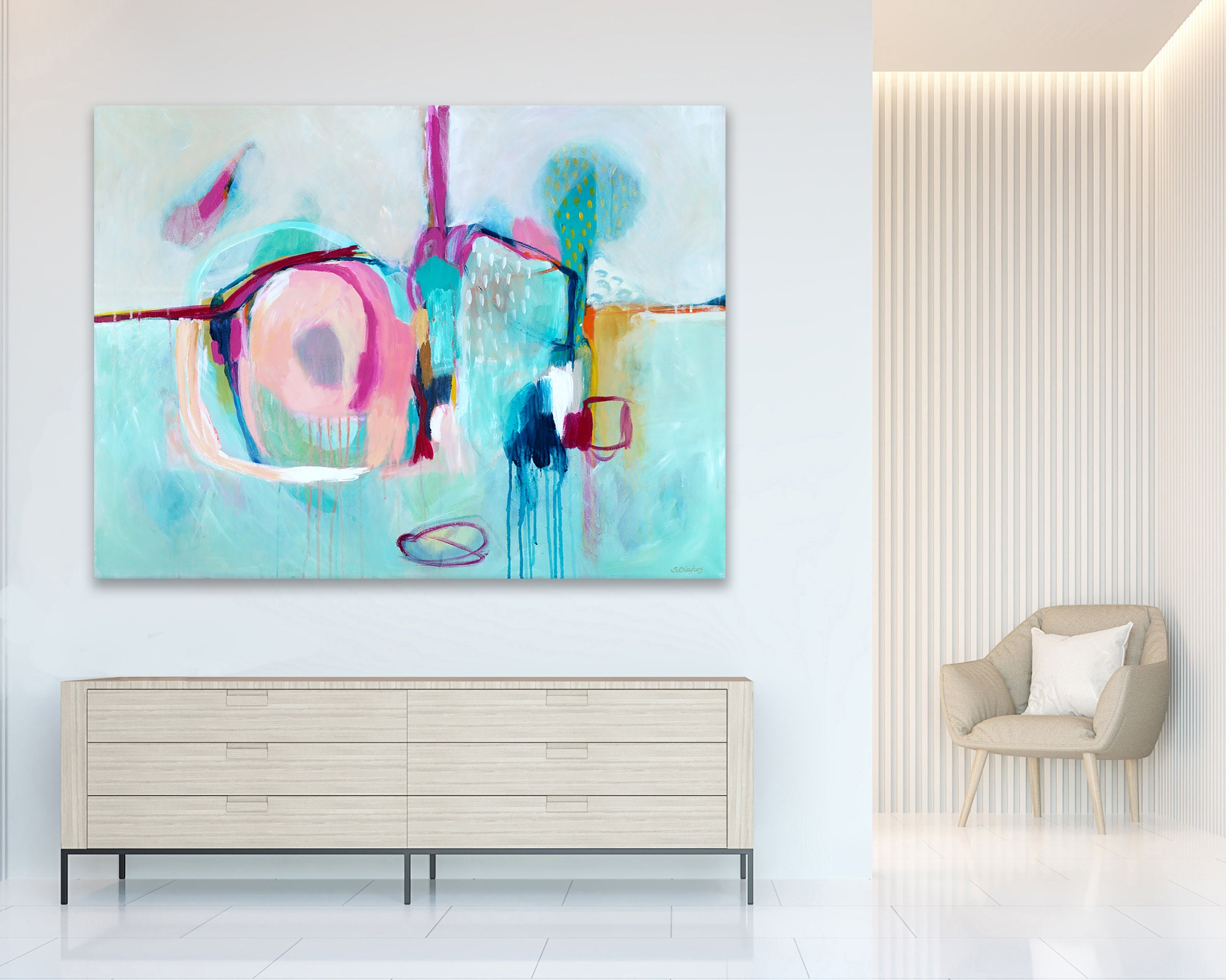 Extra Large Rectangle Original Abstract Art Painting Print on Etsy