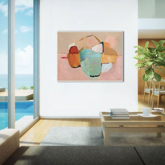 Large abstract painting print abstract print large office Etsy