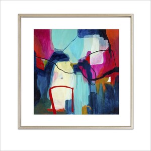 Modern bright colorful statement art abstract, large original abstract painting acrylic, abstract artwork print, living room canvas wall art bild 5