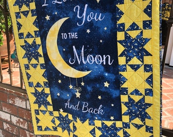 Moon And Back Quilt Etsy Moon And Back Quilt Etsy