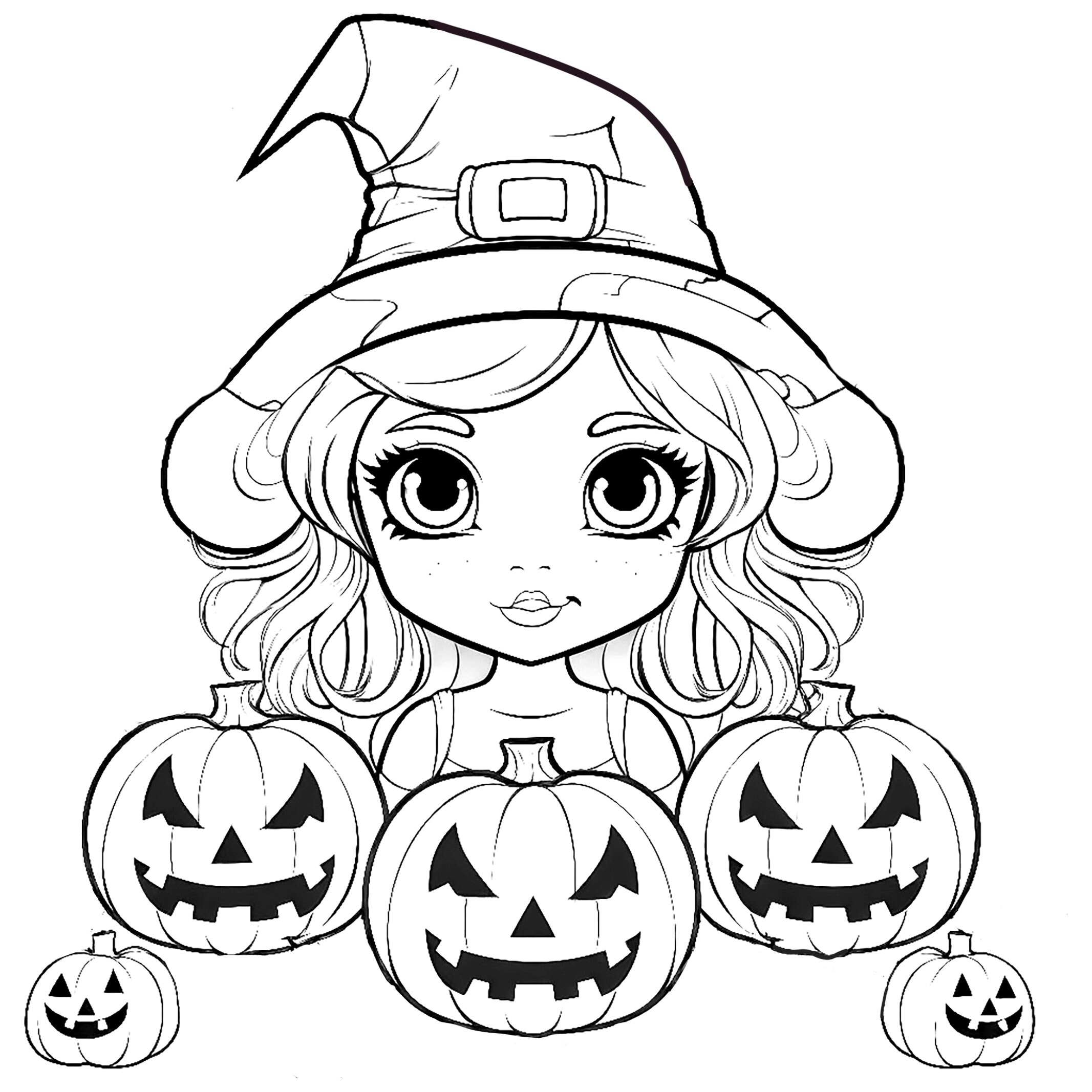 PRINTABLE Halloween Coloring Pages for Kids Digital Download Etsy