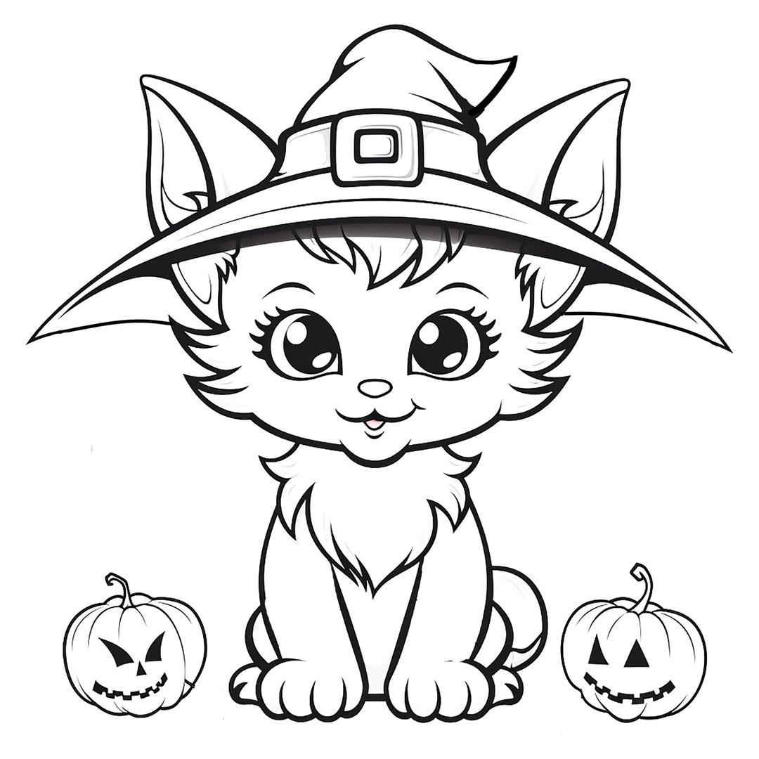 PRINTABLE Halloween Coloring Pages for Kids Digital Download - Etsy ...
