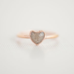 cremation pet ashes heart electroformed copper memorial keepsake ring silver gold or rose gold plated