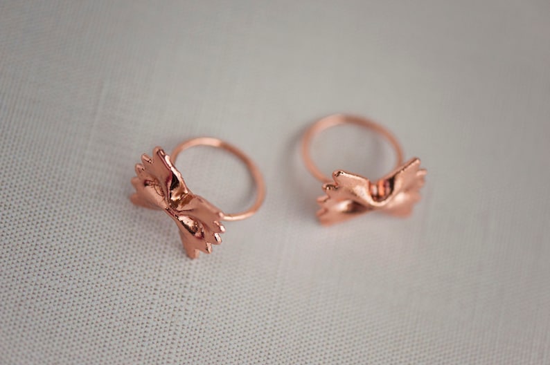 FARFALLE electroformed copper pasta collection ring image 4