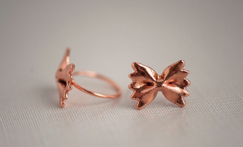 FARFALLE electroformed copper pasta collection ring image 2