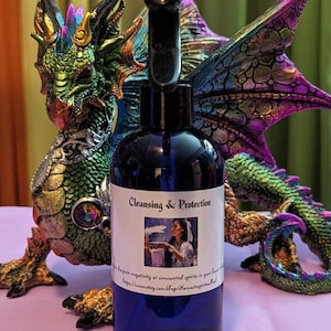 Cleansing and Protection Spray -Smudging, Blessed, Herbs, Crystals, Remove Stale/Negative Energy, Unwanted Spirits, Metaphysical, Smokeless