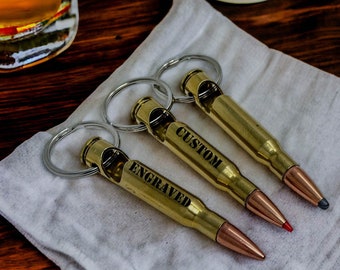 30-06 Bullet Bottle Opener - Custom Engraved - Keychain - Personalized - Groomsman Gift - Wedding Gift - Military - Tactical Gift -