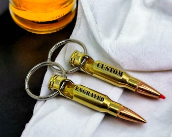 AR-10/.308 Bullet Bottle Opener-Keychain-Custom Engraved-Personalized-Groomsmen Gift-Fathers Day Gift-Gifts For Him-Wedding Gift-Military