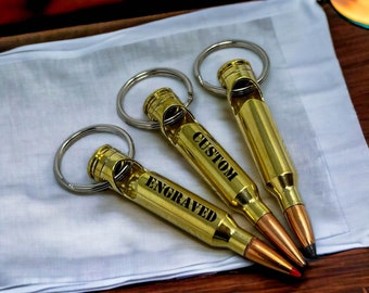 300WinMag Bullet Bottle Opener - Keychain - Custom Engraved - Personalized - Groomsmen Gift - Fathers Day Gift - Gifts For Him-Hunter Gifts