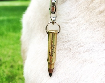 Personalized Bullet Dog Tag - Pet ID Tag - Custom Engraved- Dog Tag - personalized dog tag - Outdoor dog tag - Hiking dog tag - Hunting Dog