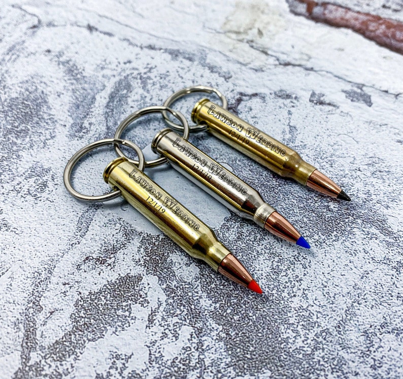 AR15 Bullet Keychains Custom Engraved Gifts For Him Gifts Etsy
