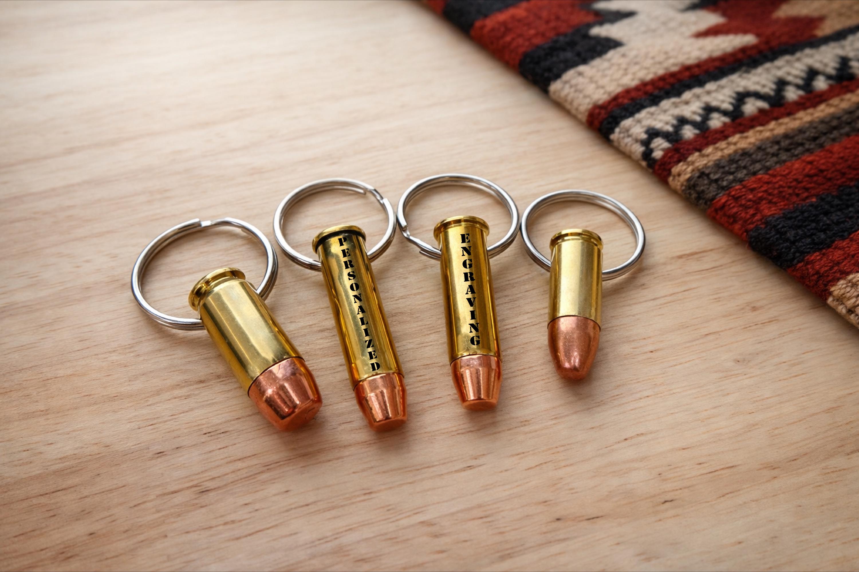 Bullet Keychain - Custom Engraved - Personalized - Handmade - Etsy