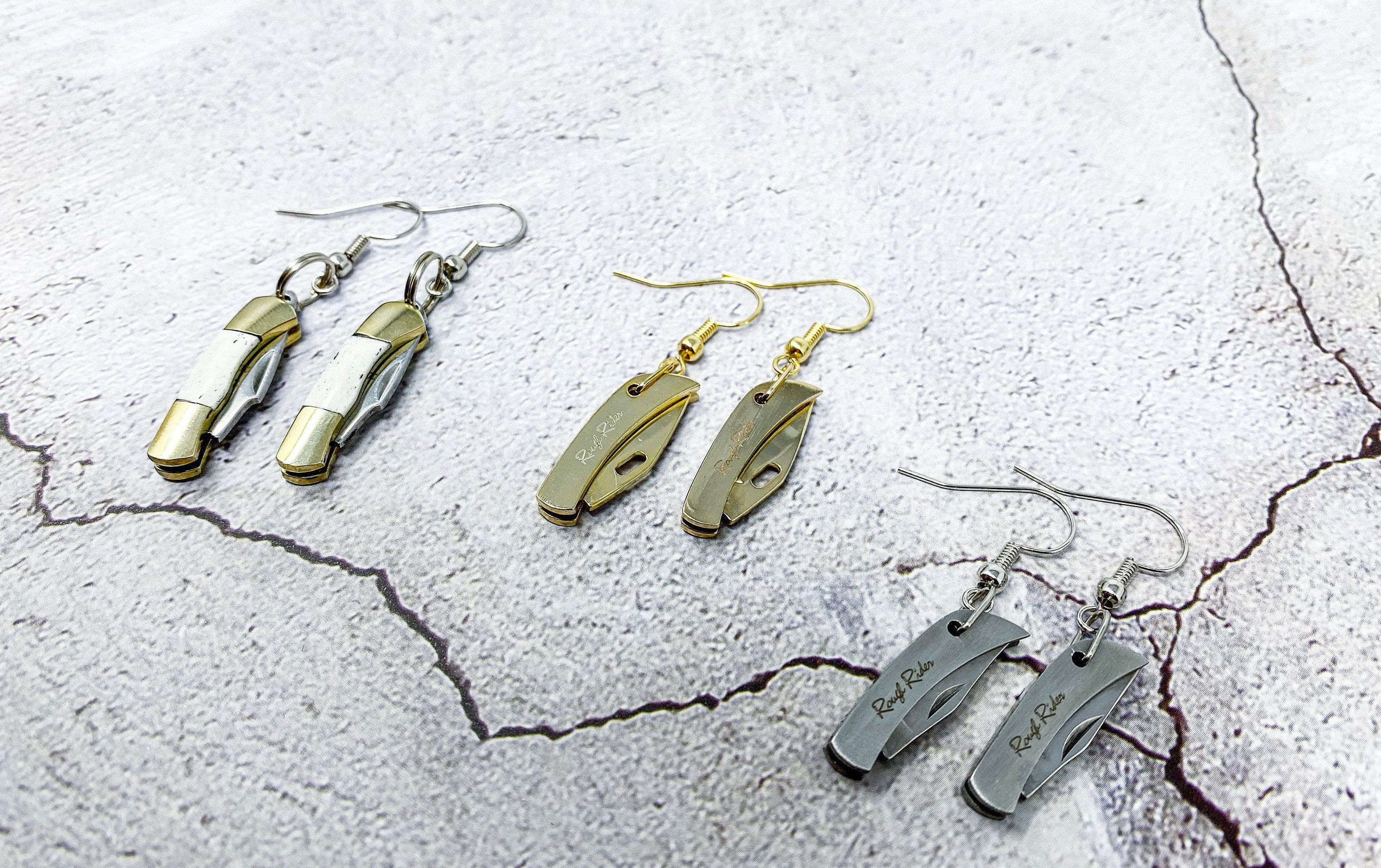 Mini Pocket Knife Earrings Hook Earrings Unique Earrings Etsy