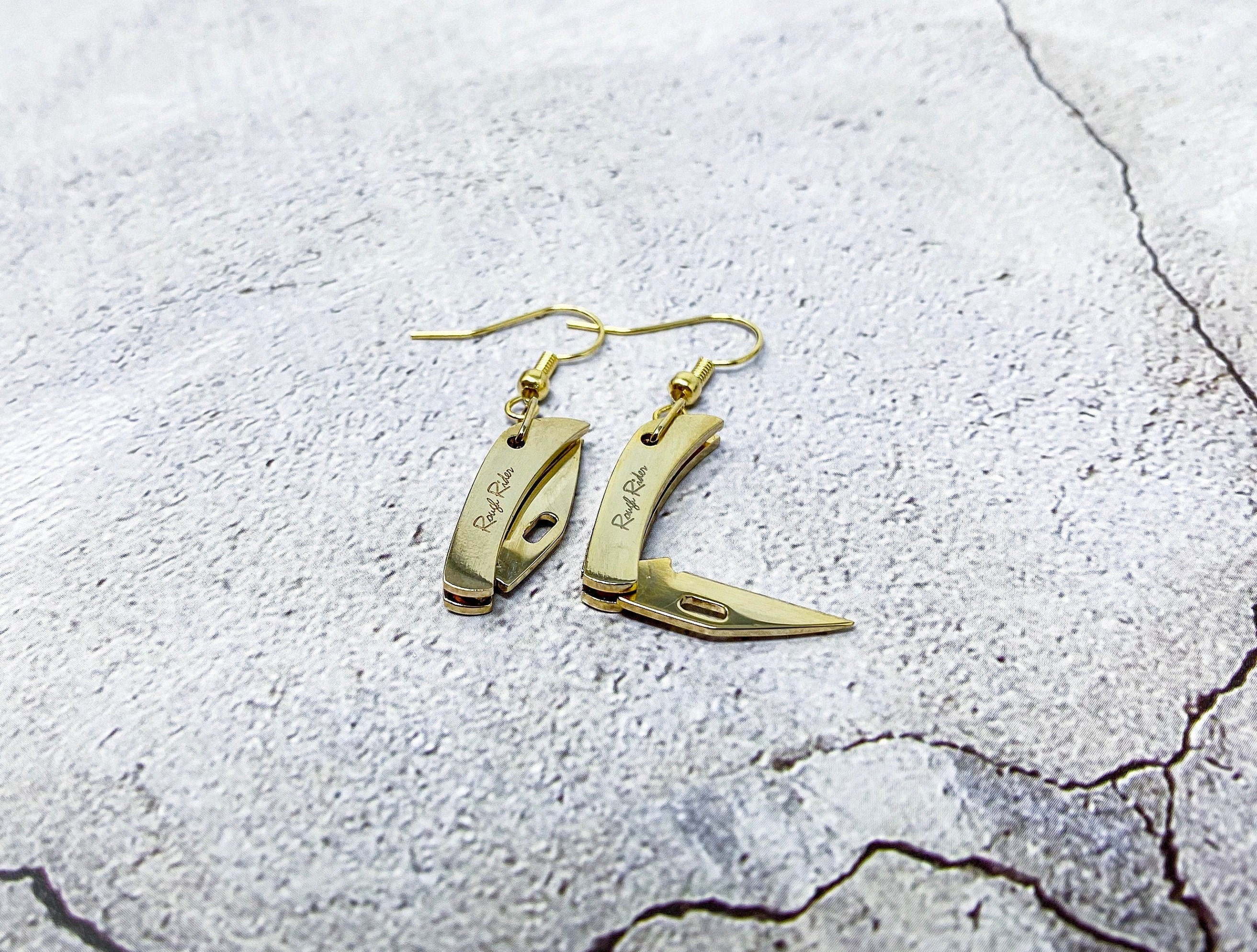 Mini Pocket Knife Earrings Hook Earrings Unique Earrings Etsy