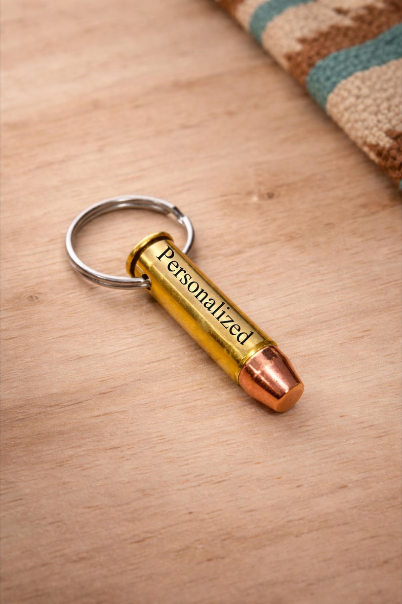 Bullet Keychain - Custom Engraved - Personalized - Handmade - Etsy