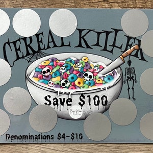 Cereal Killer Scratch Off Spaaruitdaging || Bespaar 100 || Mini-spaaruitdaging